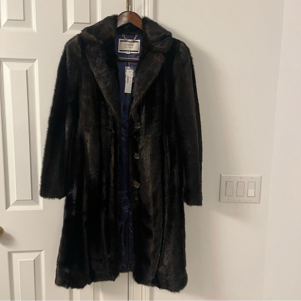 JCrew Collection Faux Mink Topcoat